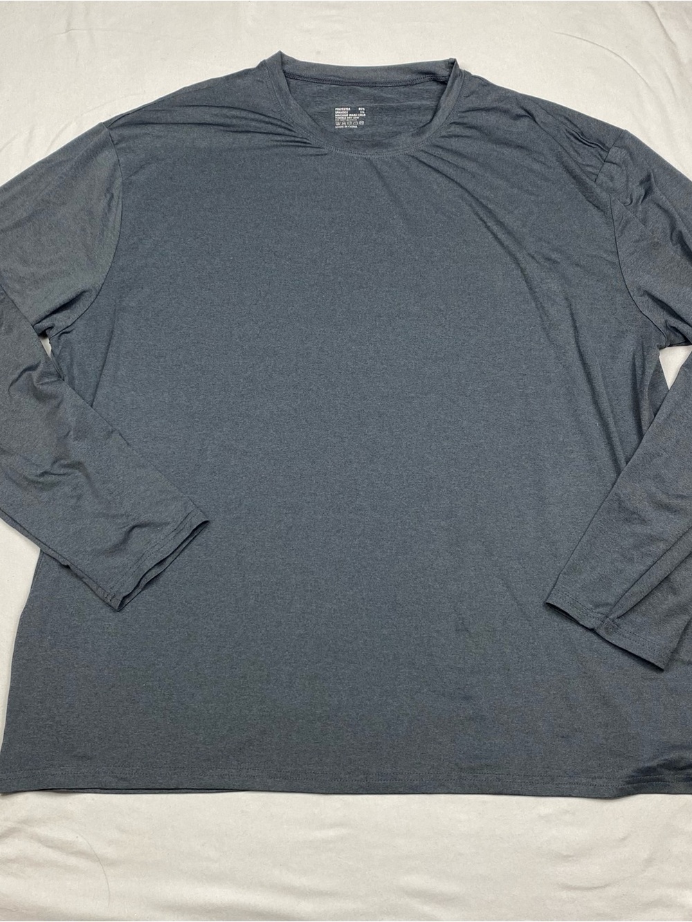 Long-Sleeve Crew Neck Performance Shirt - Slate Blue